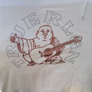 True Religion Brown Buddha Guitar Graphic Print